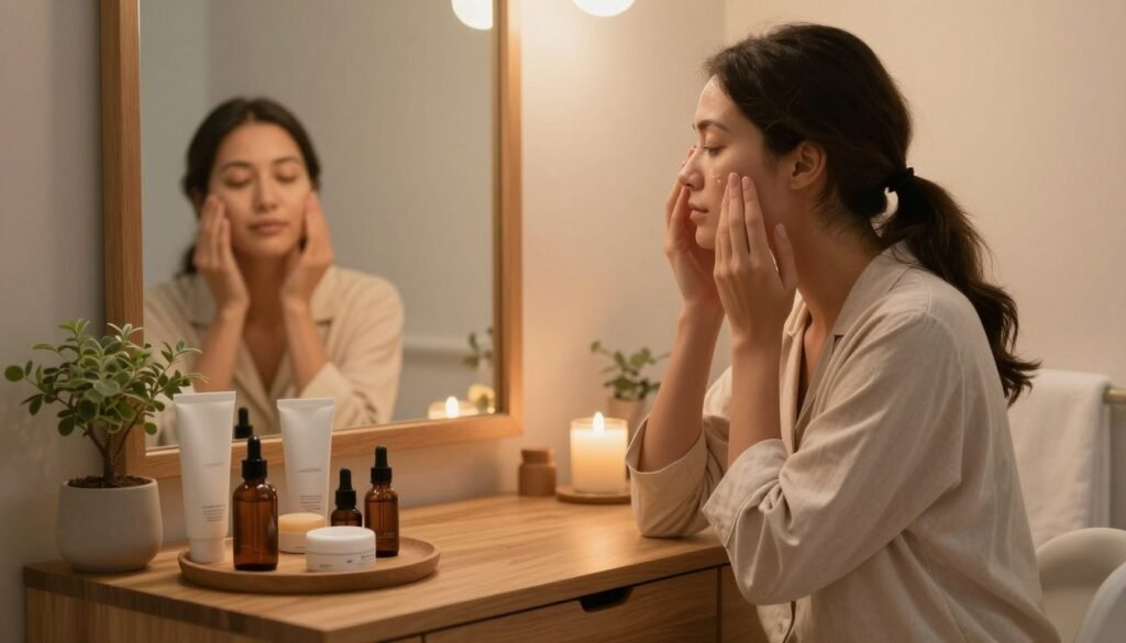 evening skincare recovery